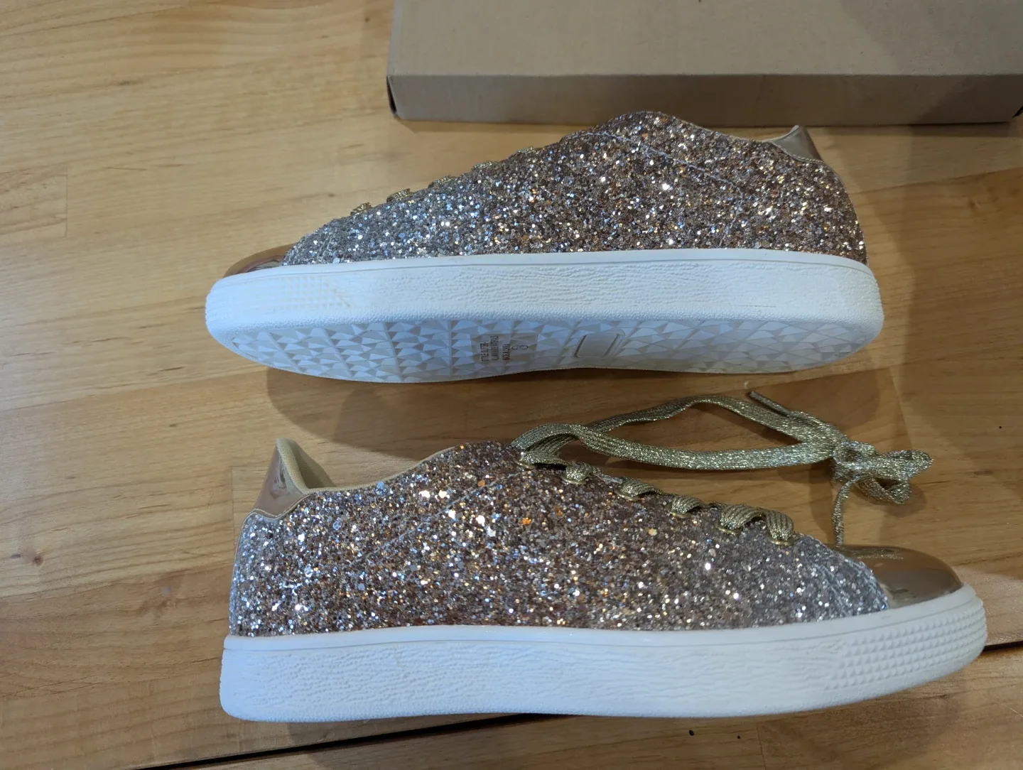 Gold Glitter Sneakers - photo 3