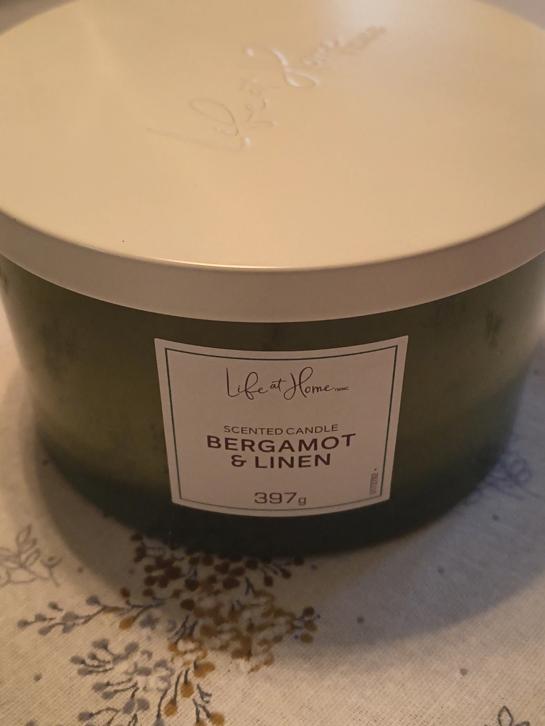Life at Home Bergamot & Linen 3-Wick Candle