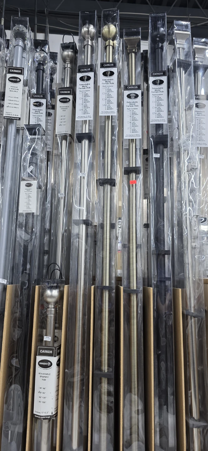 Extra Long Extendable curtain rod set