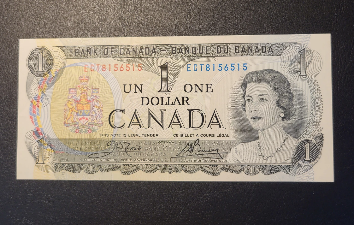 1973 Bank of Canada One Dollar Bill