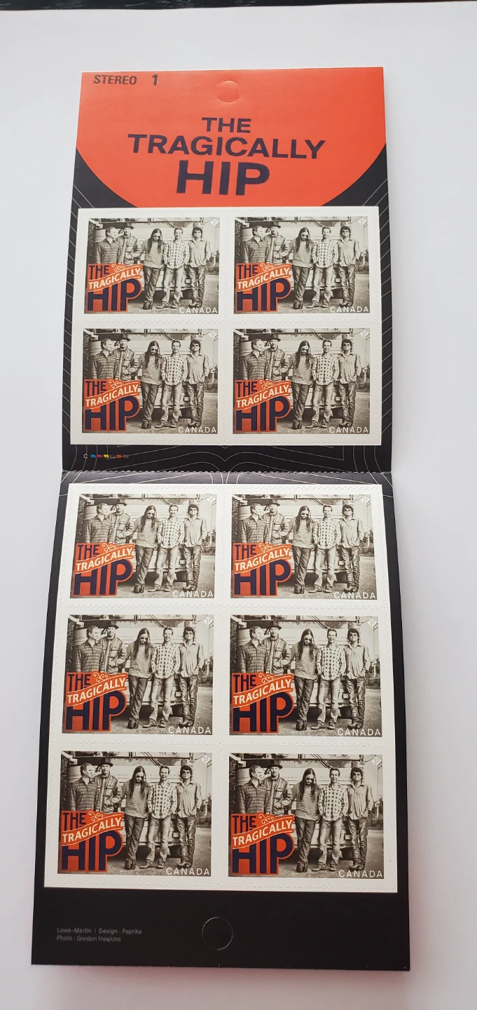 The Tragically Hip Canada Post Stamp Booklet - photo 2