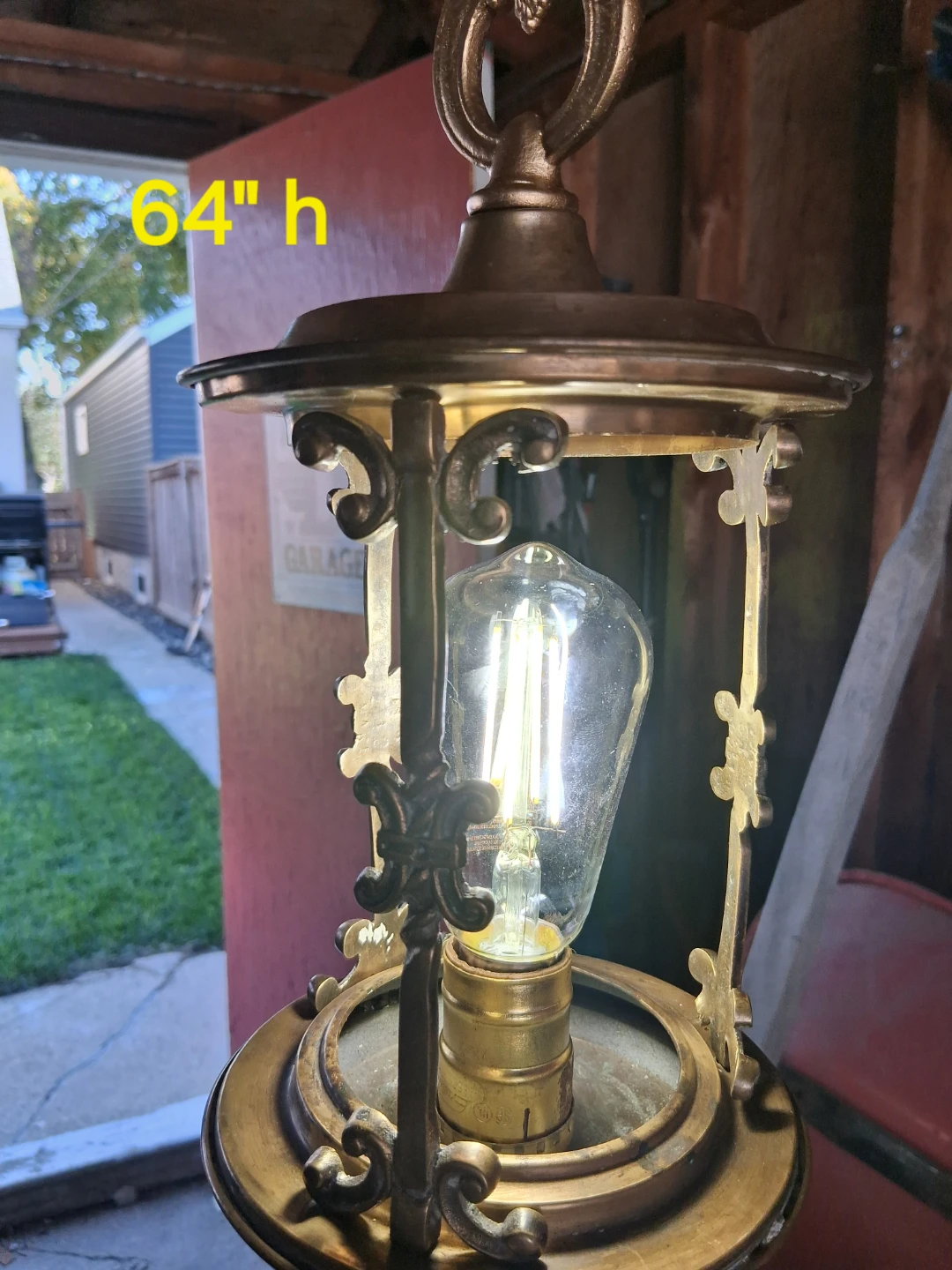 Vintage Brass Floor Lamp - photo 3