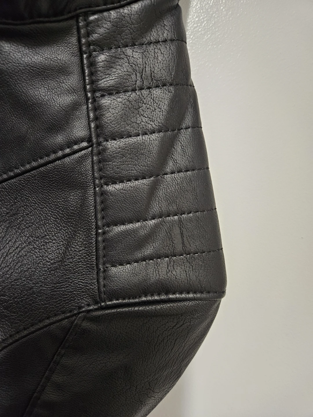 Black Faux Leather Moto Jacket - photo 3