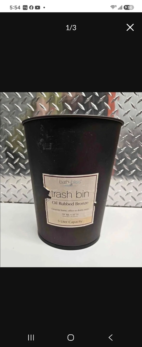 Bath Bliss Oil Rubbed Bronze Trash Bin