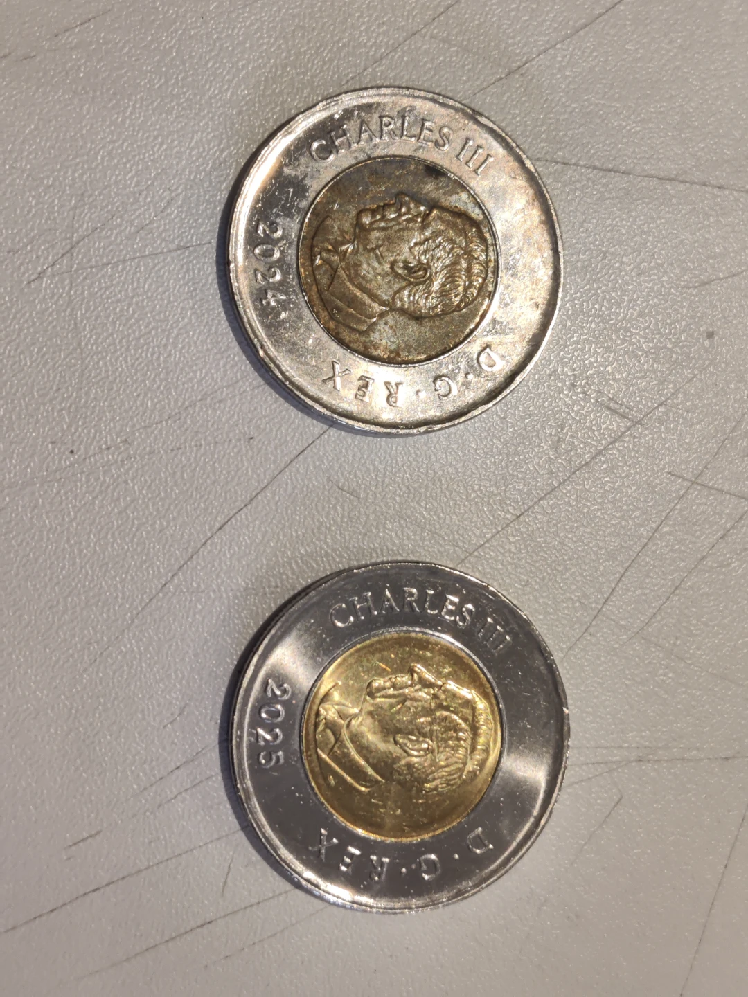 Two Canadian Loonie Coins - photo 2