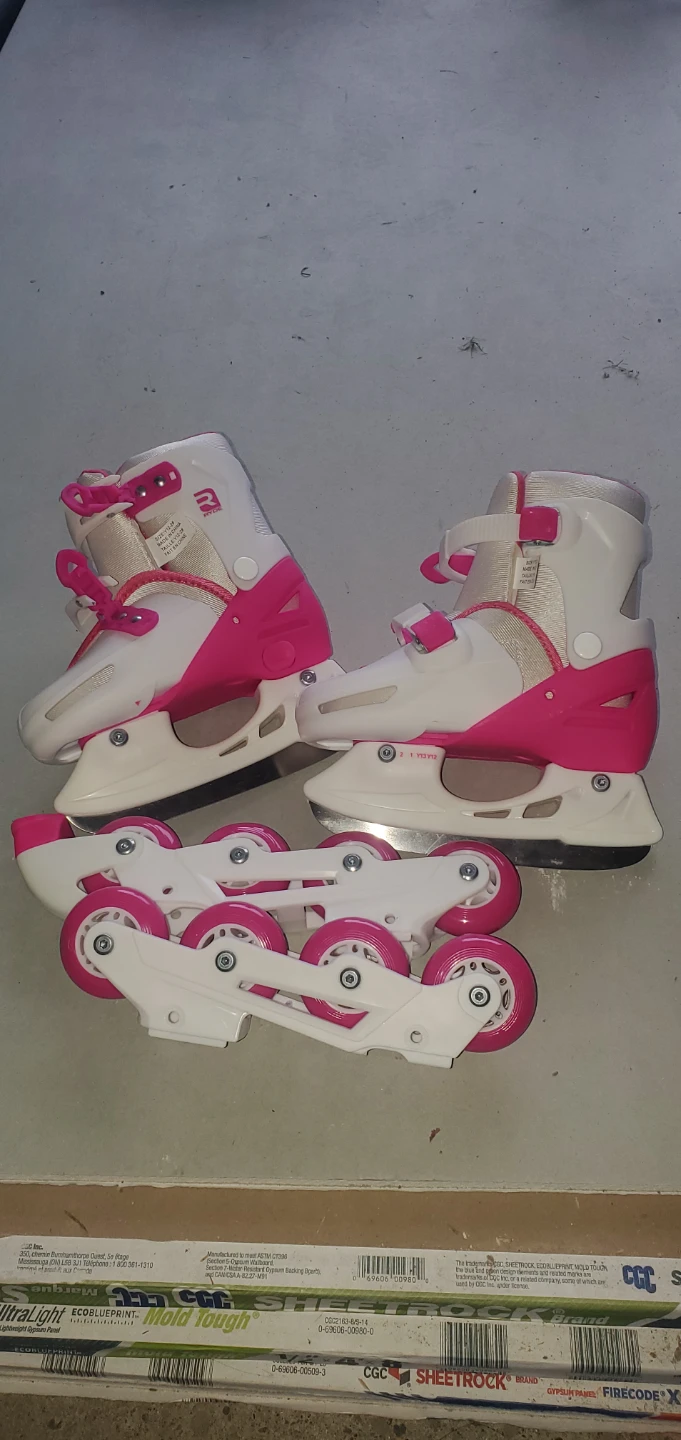 Rydell Youth 2-in-1 Convertible Ice Skates and Inline Skates