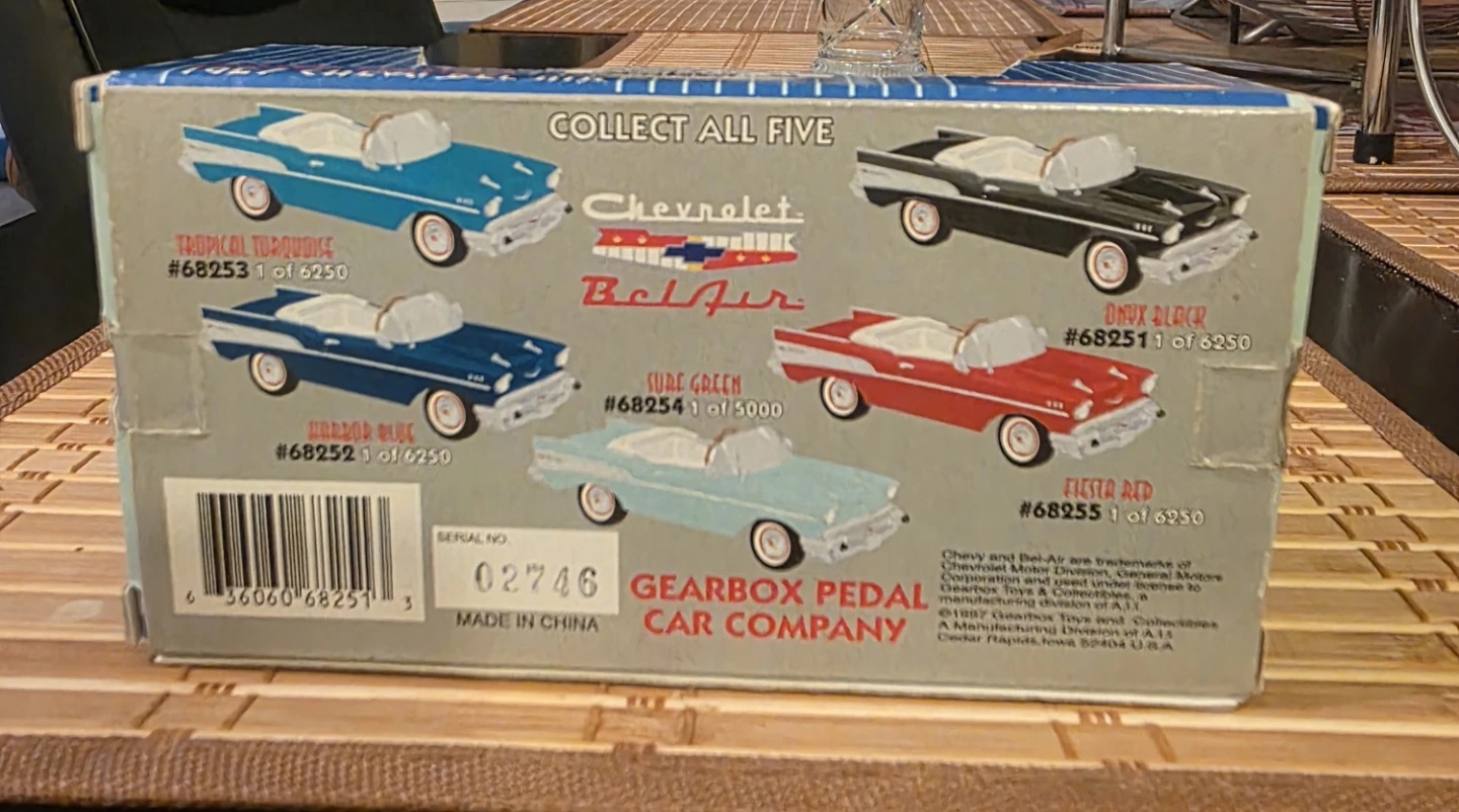 Gearbox 1957 Chevy Bel Air Pedal Car Collectible - photo 3
