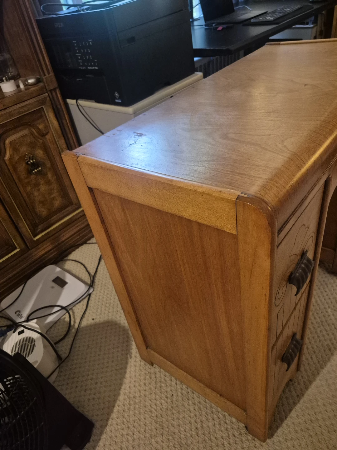 Vintage Oak Vanity Desk - photo 3