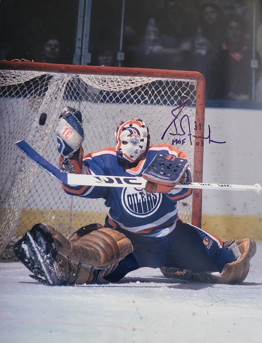 Autographed Grant Fuhr Edmonton Oilers 11x14 Photo with COA