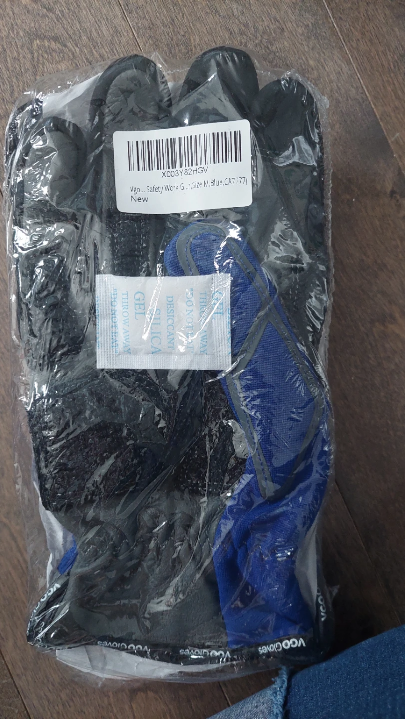 Vgo Safety Work Gloves, Size Medium, Blue - photo 2