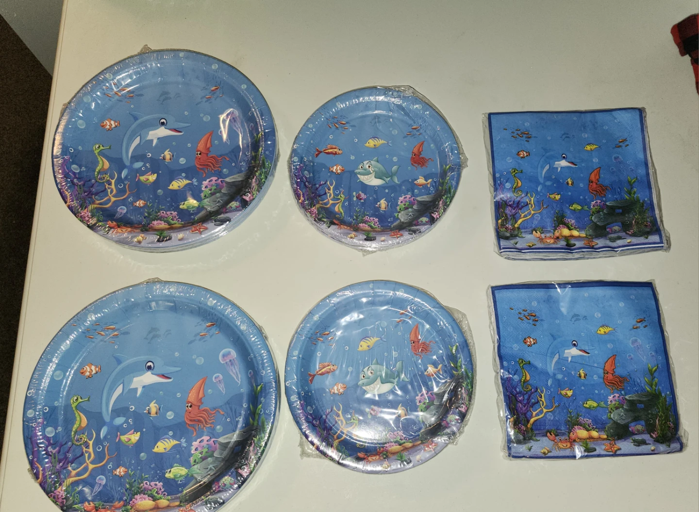 Ocean Themed Paper Plates and Napkins Set