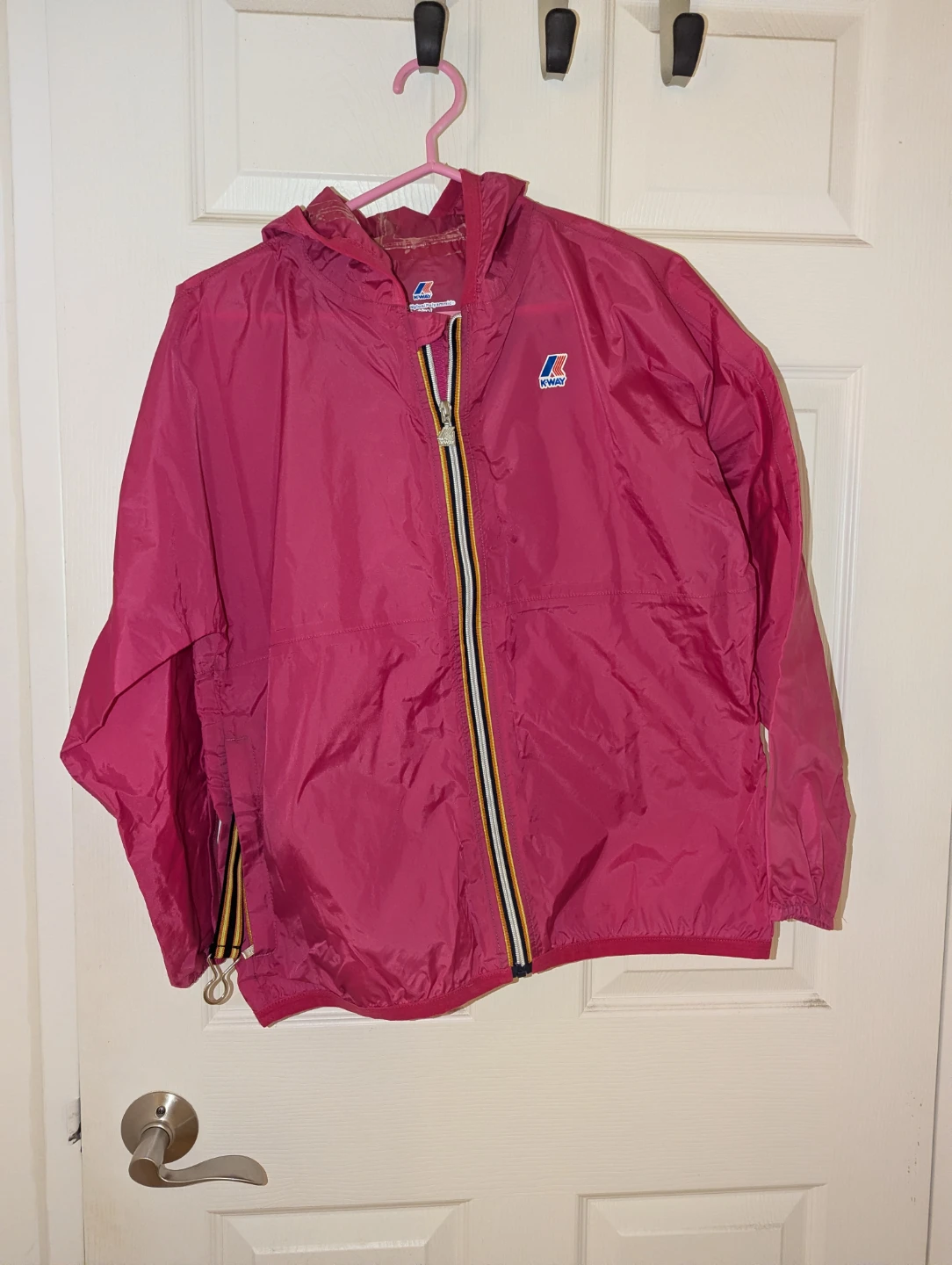 K-Way Pink Rain Jacket/ Windbreaker, Size 12Y