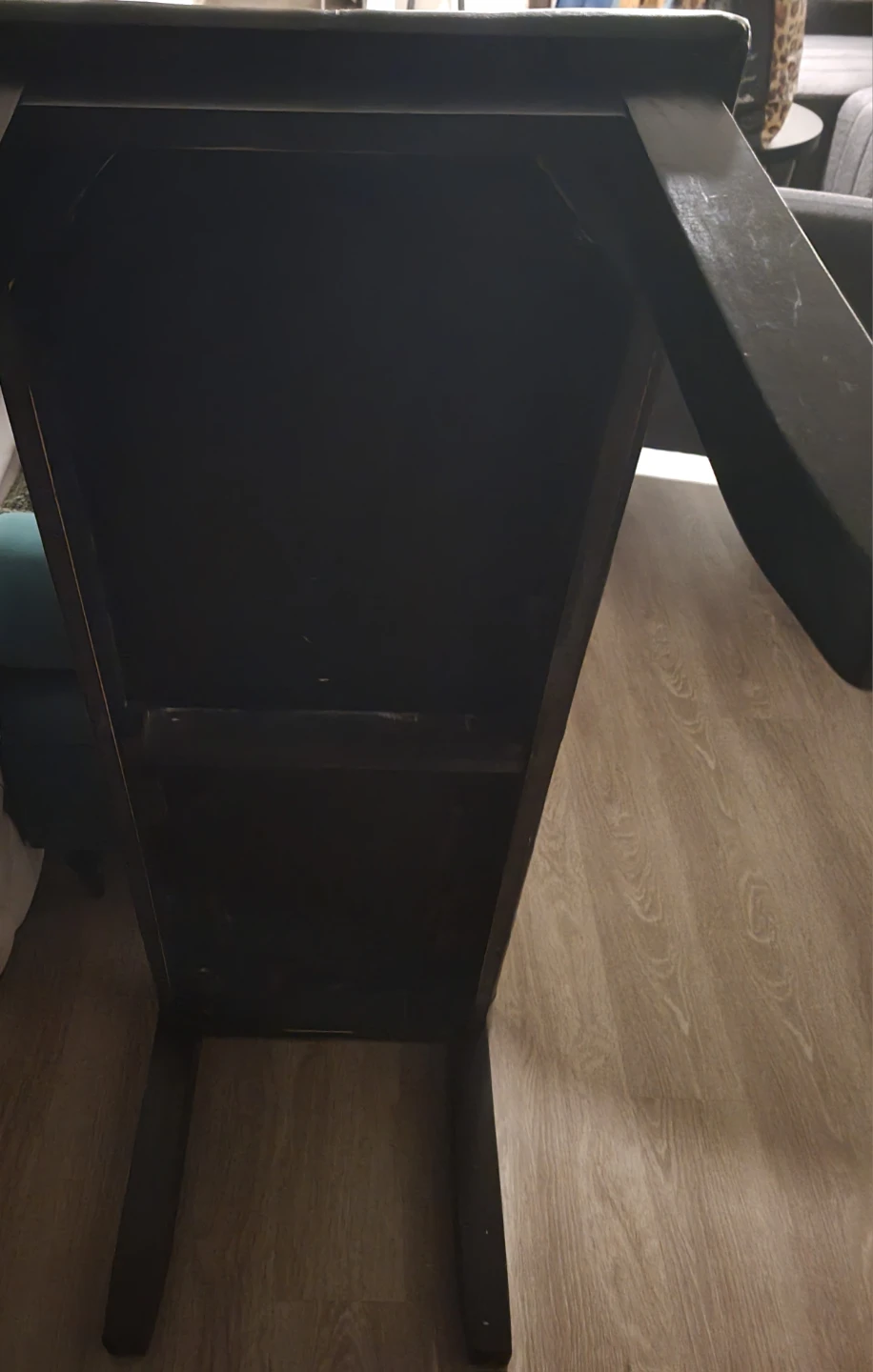 Black Tufted Faux Leather Dining Chair - photo 2