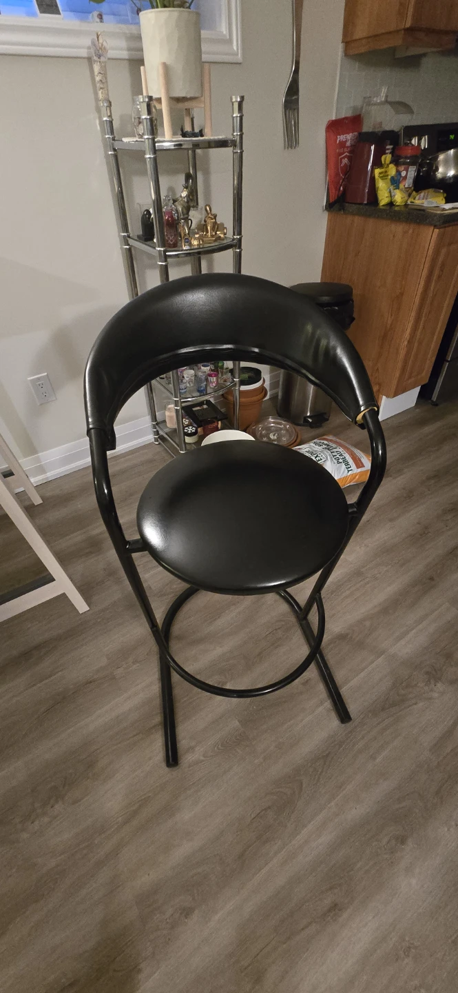Table with 2 Bar Stools   with Padded Seats - photo 4
