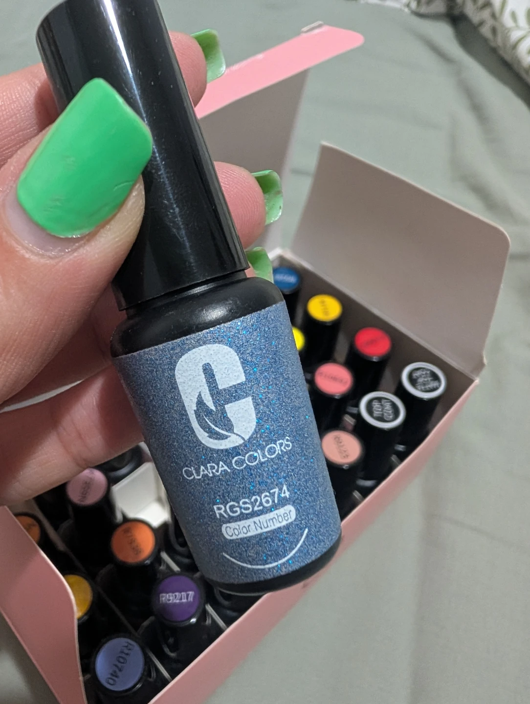 Clara Colors 24 Colors Gel Nail Polish Kit with UV Lamp