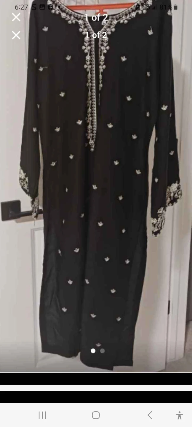 2piece suit embroidery ready to wear