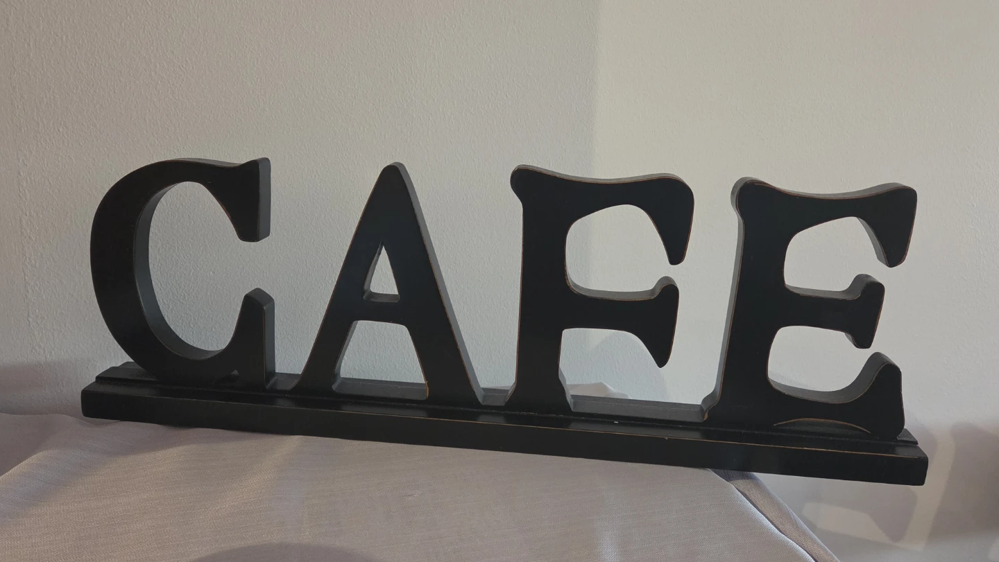 Wooden CAFE decorative sign - photo 2