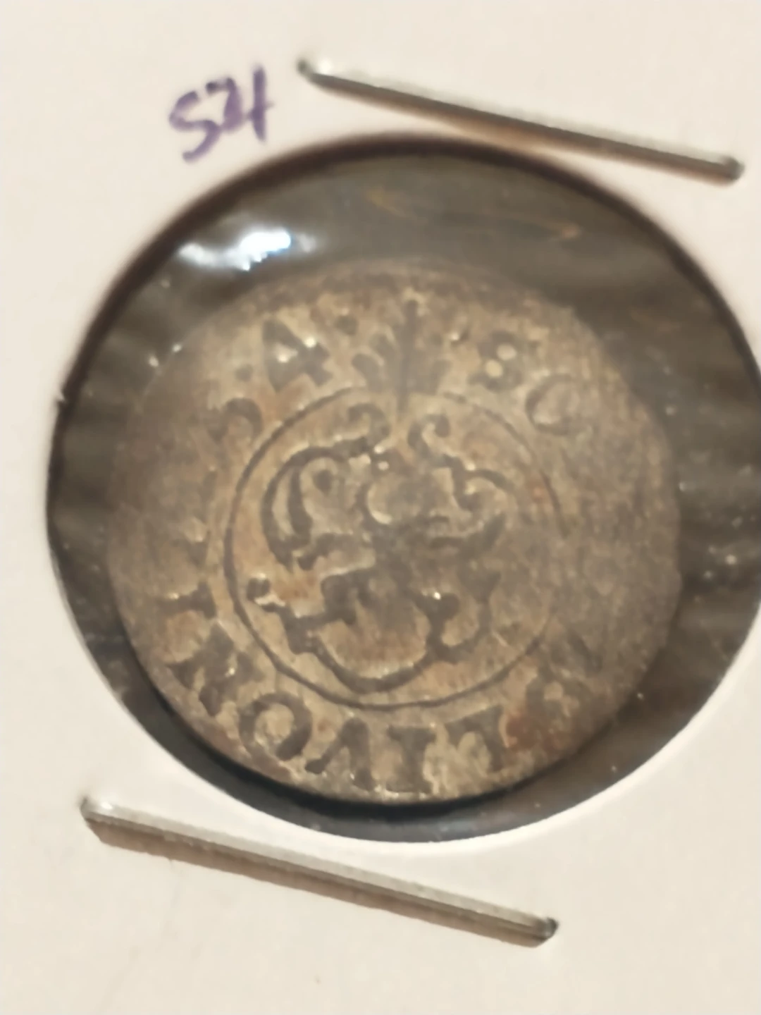 1654 Christina Queen of Sweden, Livonia Silver Solidus - photo 2