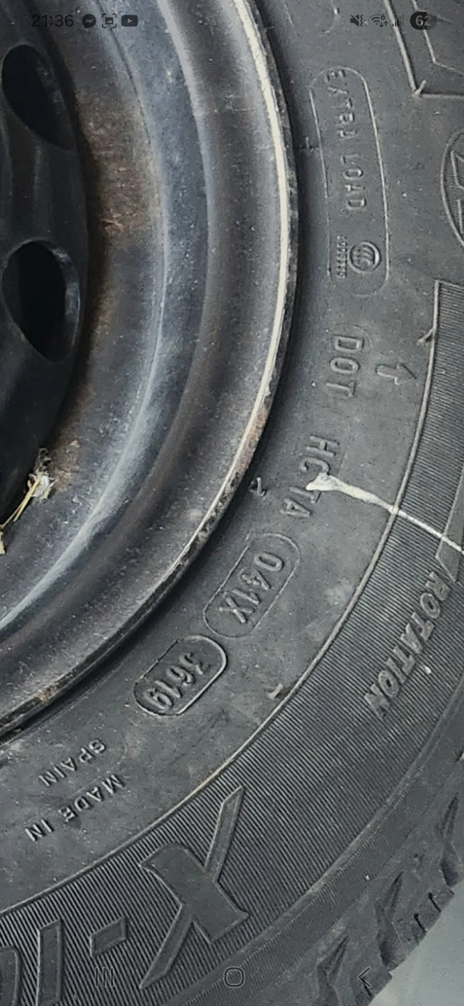 Michelin X-Ice 195/65R15 Tire with Steel Rim. As is - photo 2