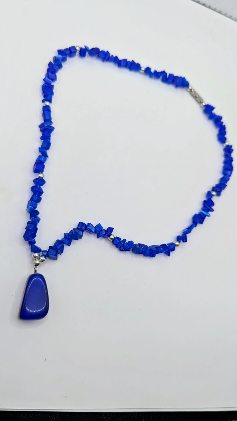 Blue Chip Stone Necklace