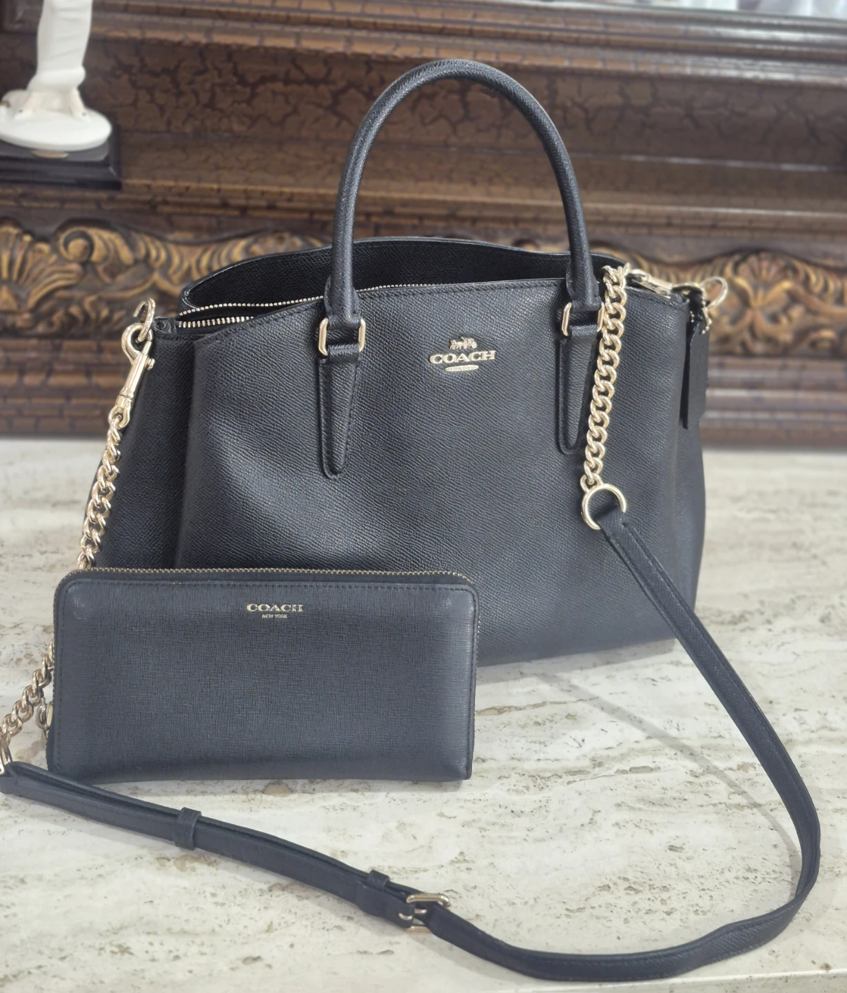 Coach Handbag and Matching Wallet Set