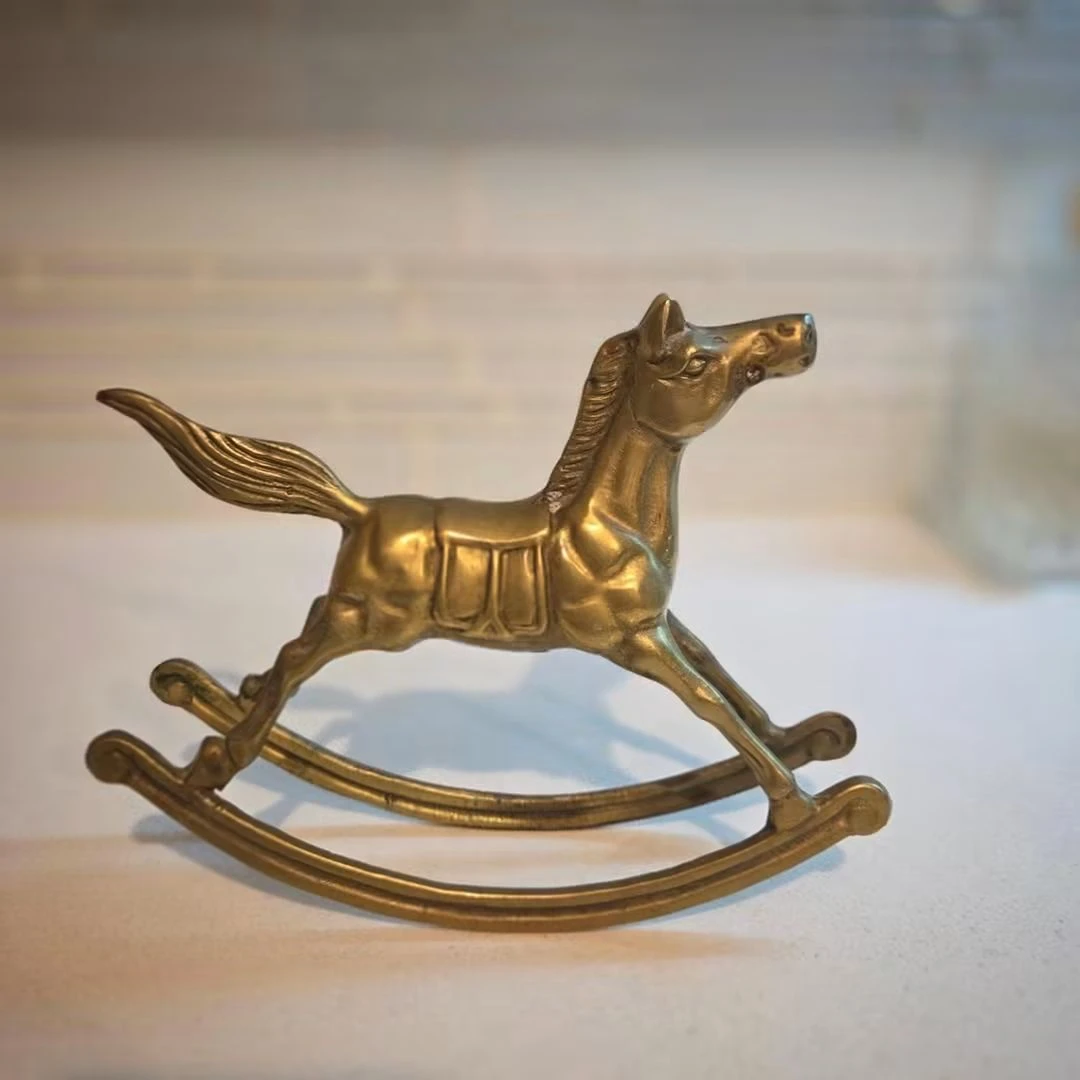 brass rocking horse