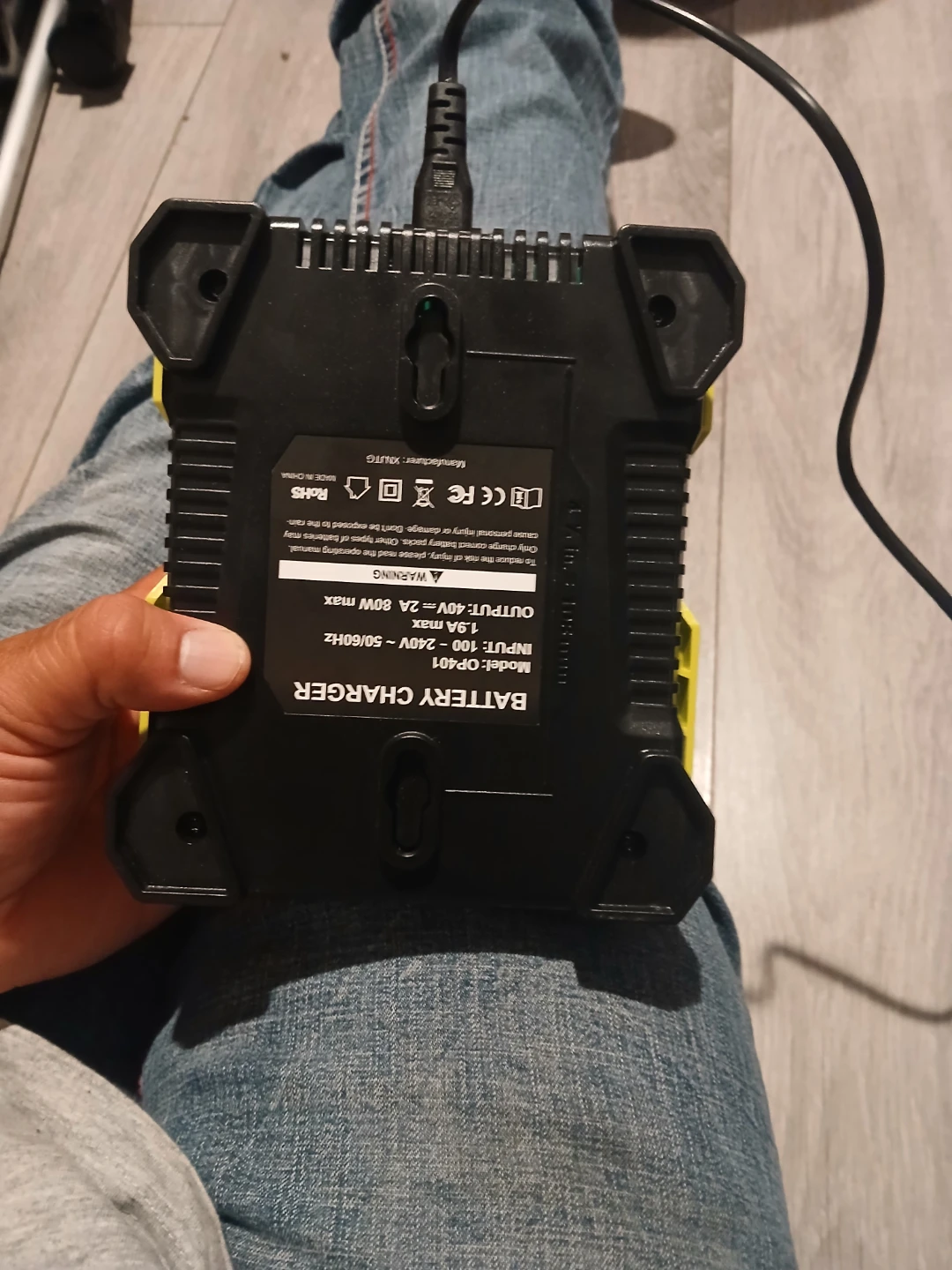 Ryobi 40V Lithium Battery Charger OP401 - photo 3