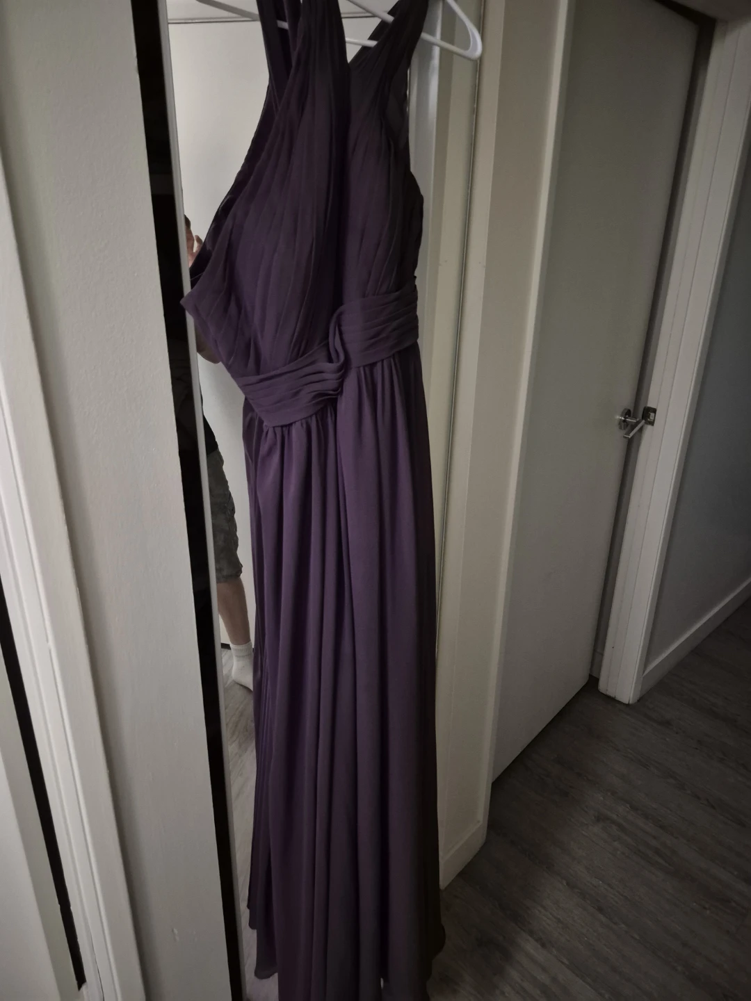 Long Purple Bridesmaid Dress