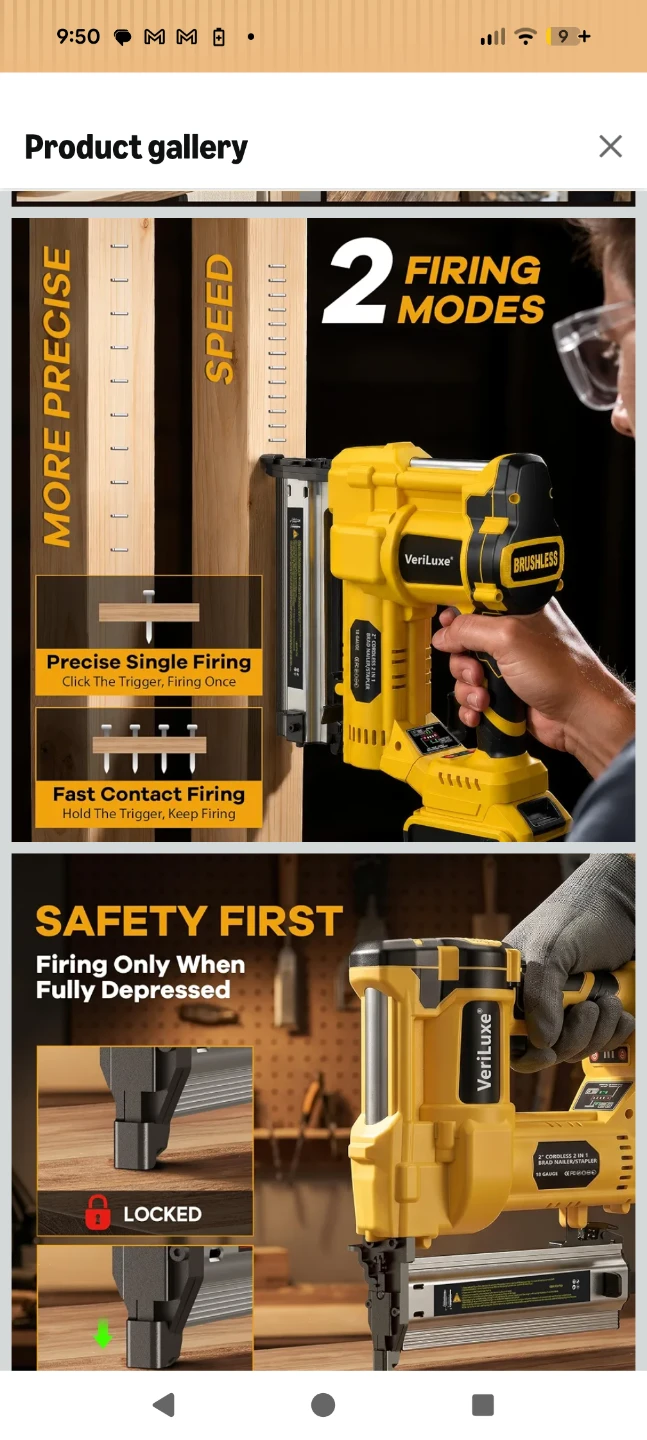 VeriLuxe 2-in-1 Cordless Brad Nailer/Stapler - photo 5