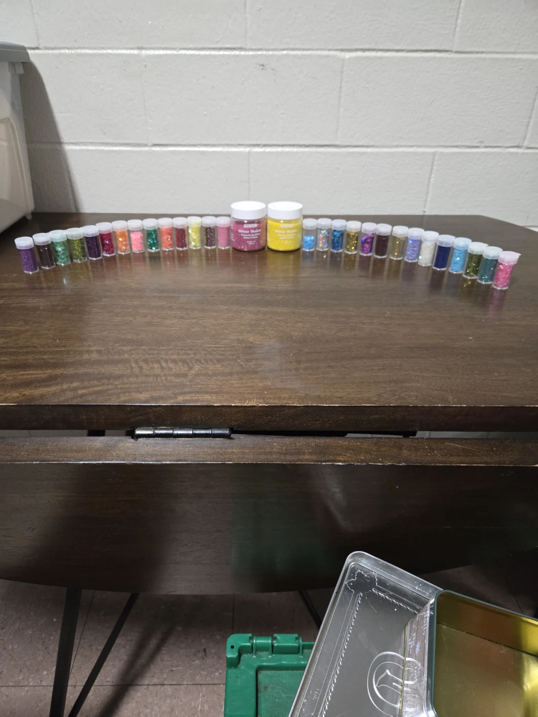 30Pc Rainbow Craft Glitter Set Tin