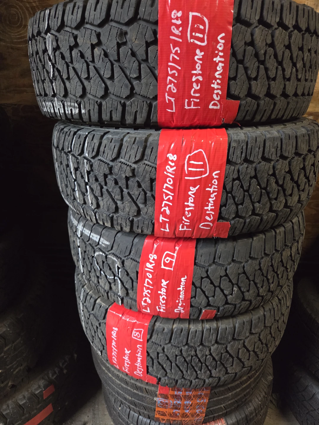 Set of 4 Firestone Destination Tires LT275/70R18