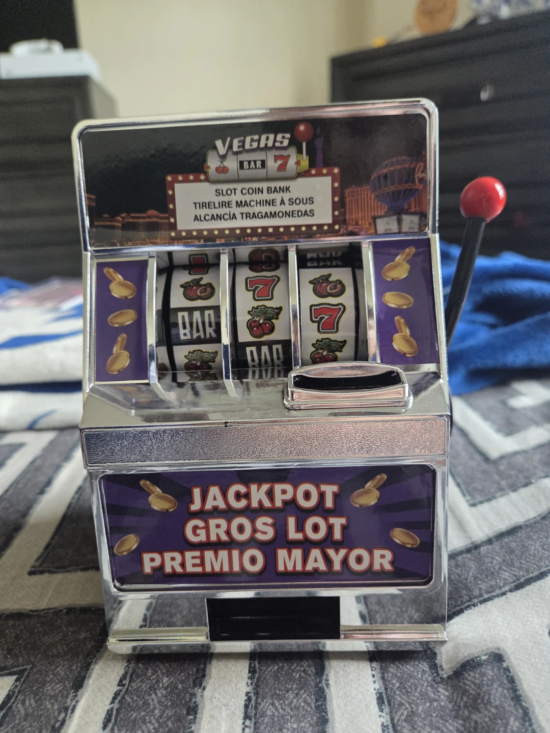 Vegas Slot Machine Coin Bank