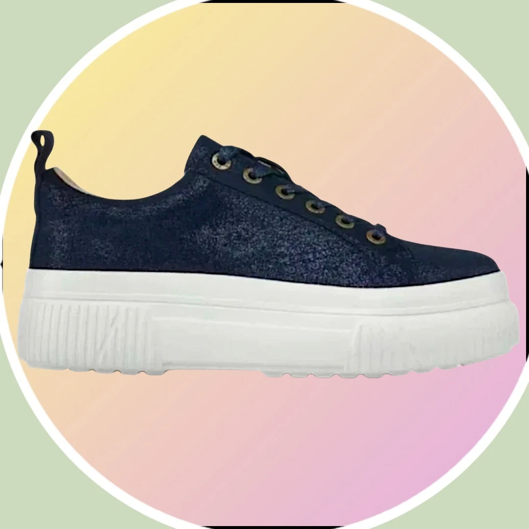 NIB J/Slides Metallic Navy Platform Sneakers - photo 5