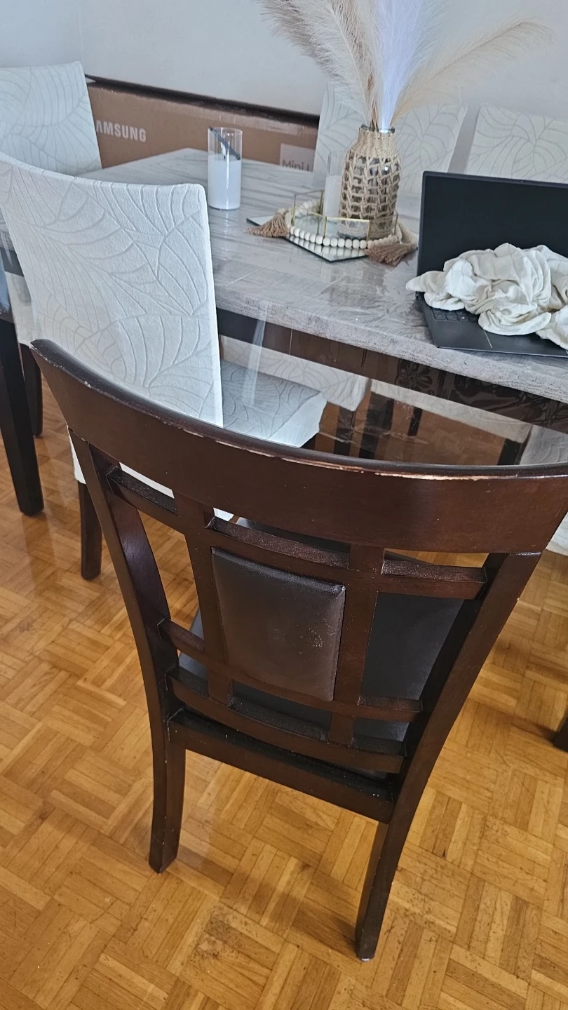 Dark wood dining chair - photo 2