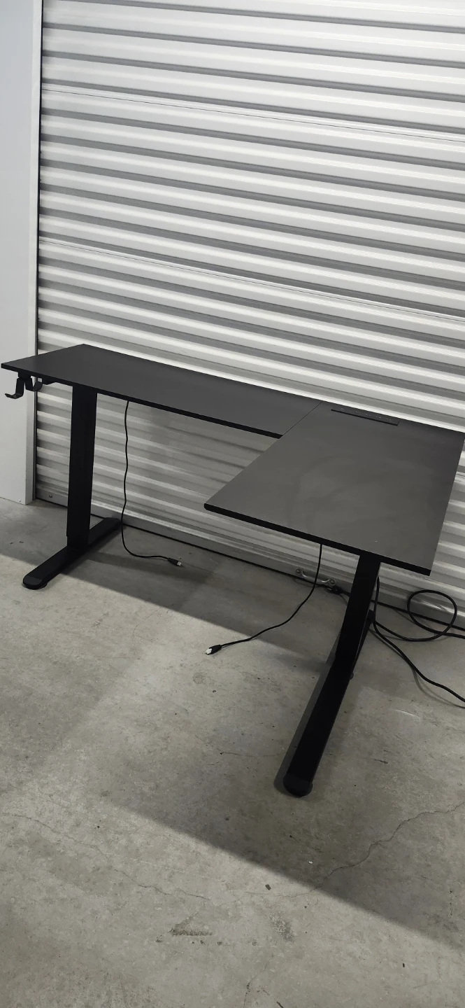 Black L-Shaped Standing Desk - photo 3