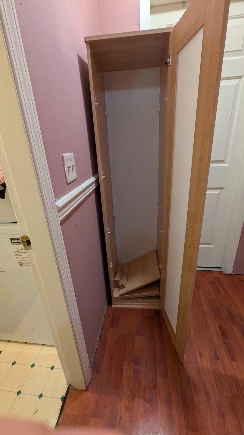 Tall Light Wood Storage Cabinet - photo 3