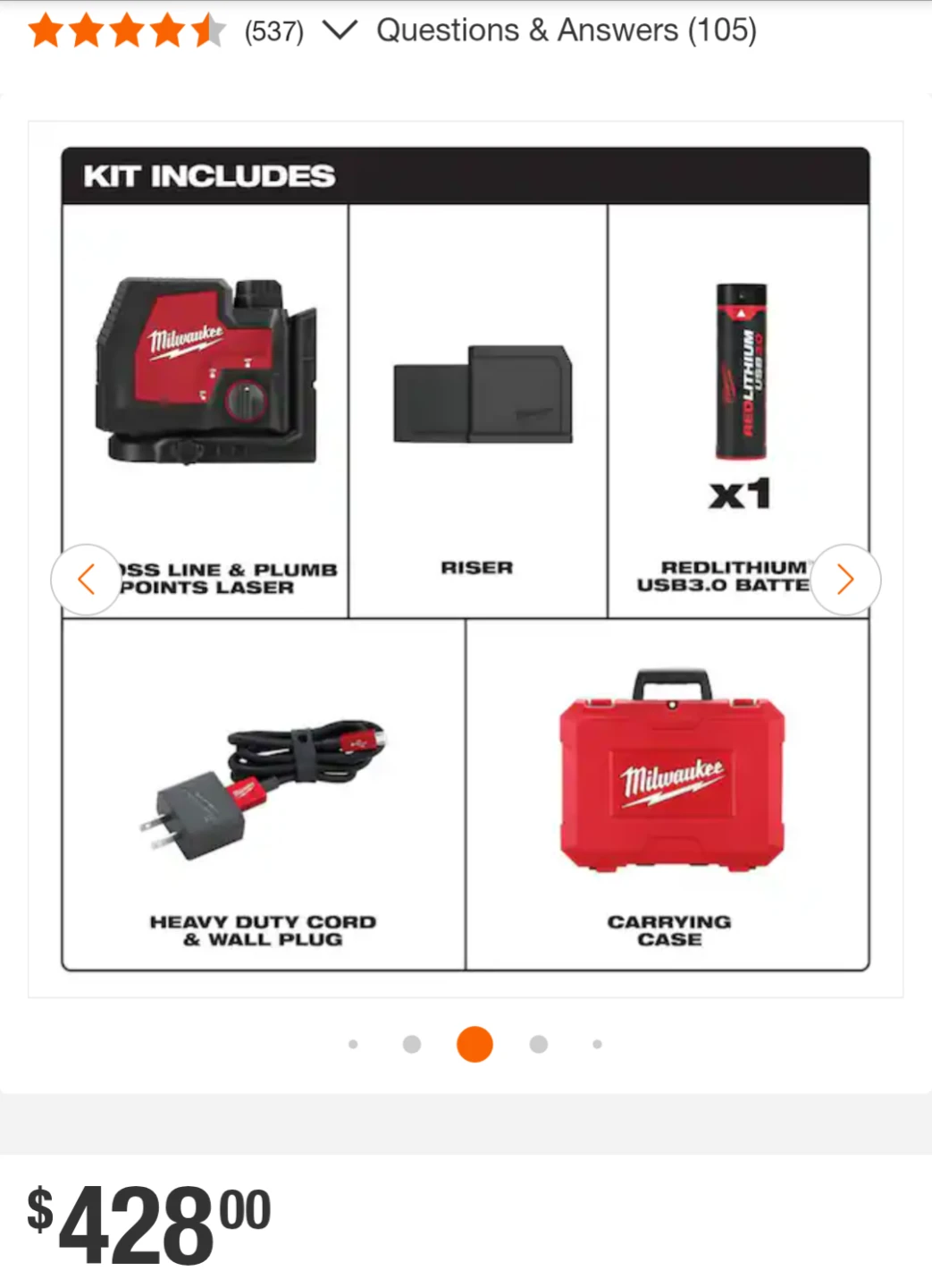 Milwaukee RECHARGEABLE Green Laser Level Combo - photo 4