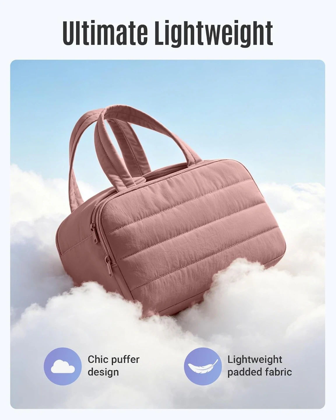 Pink Puffer Travel Toiletry and Makeup Bag 🏈 - photo 4