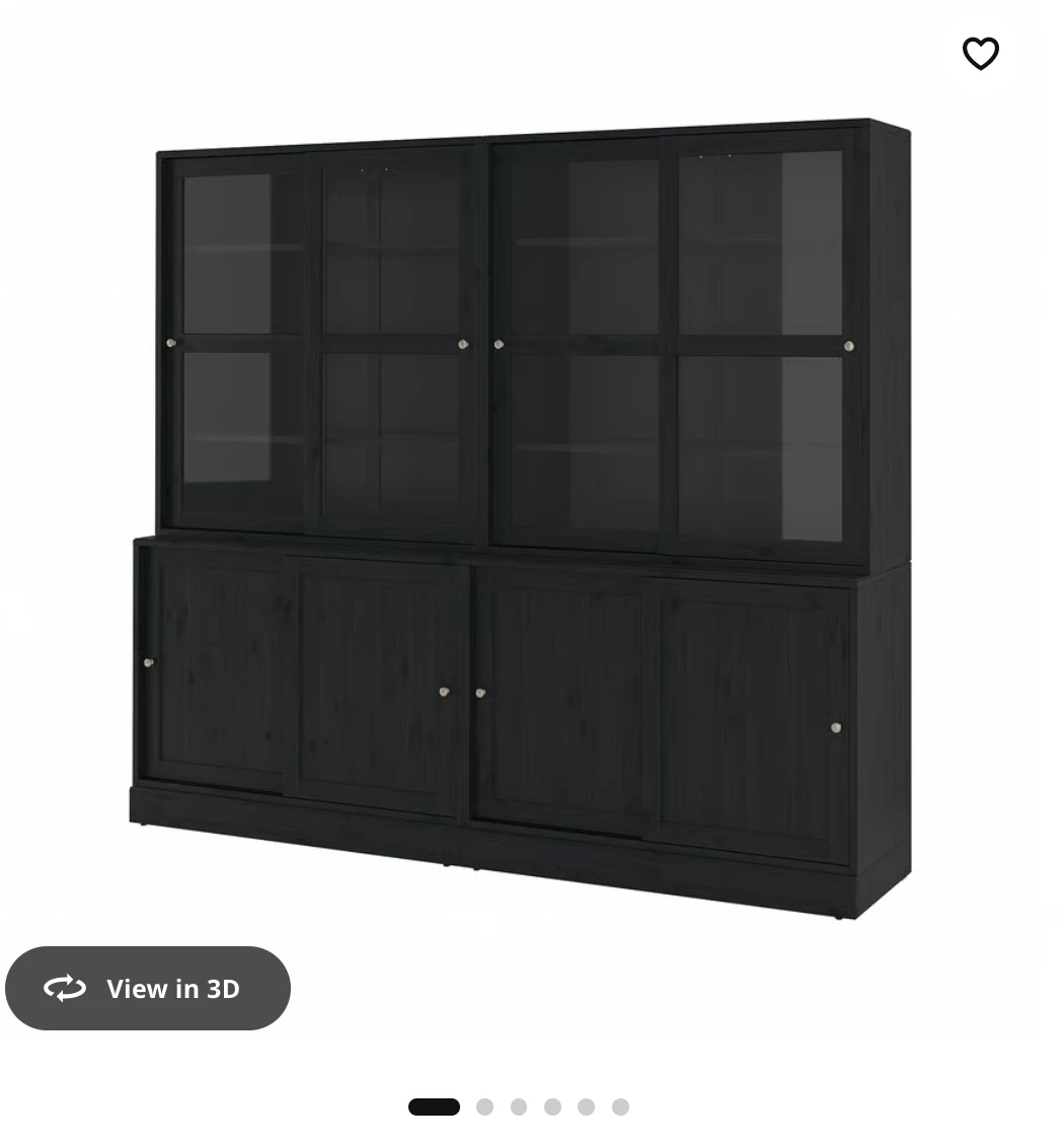 IKEA HAVSTA storage cabinet with sliding glass doors