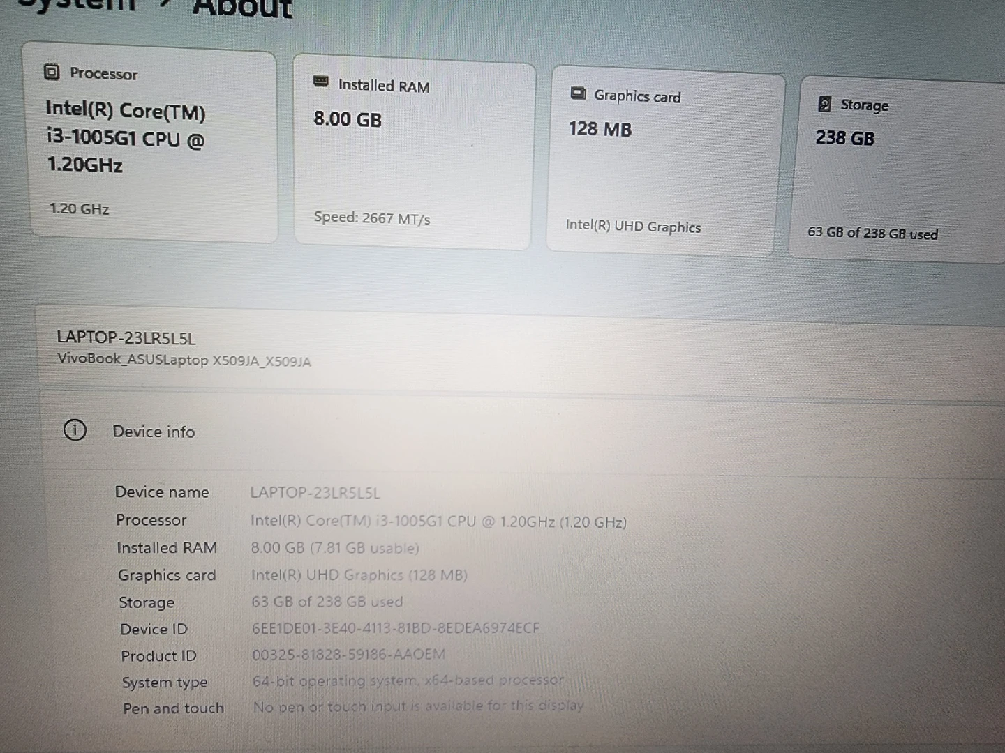ASUS VivoBook 15 X509JA Laptop - photo 3