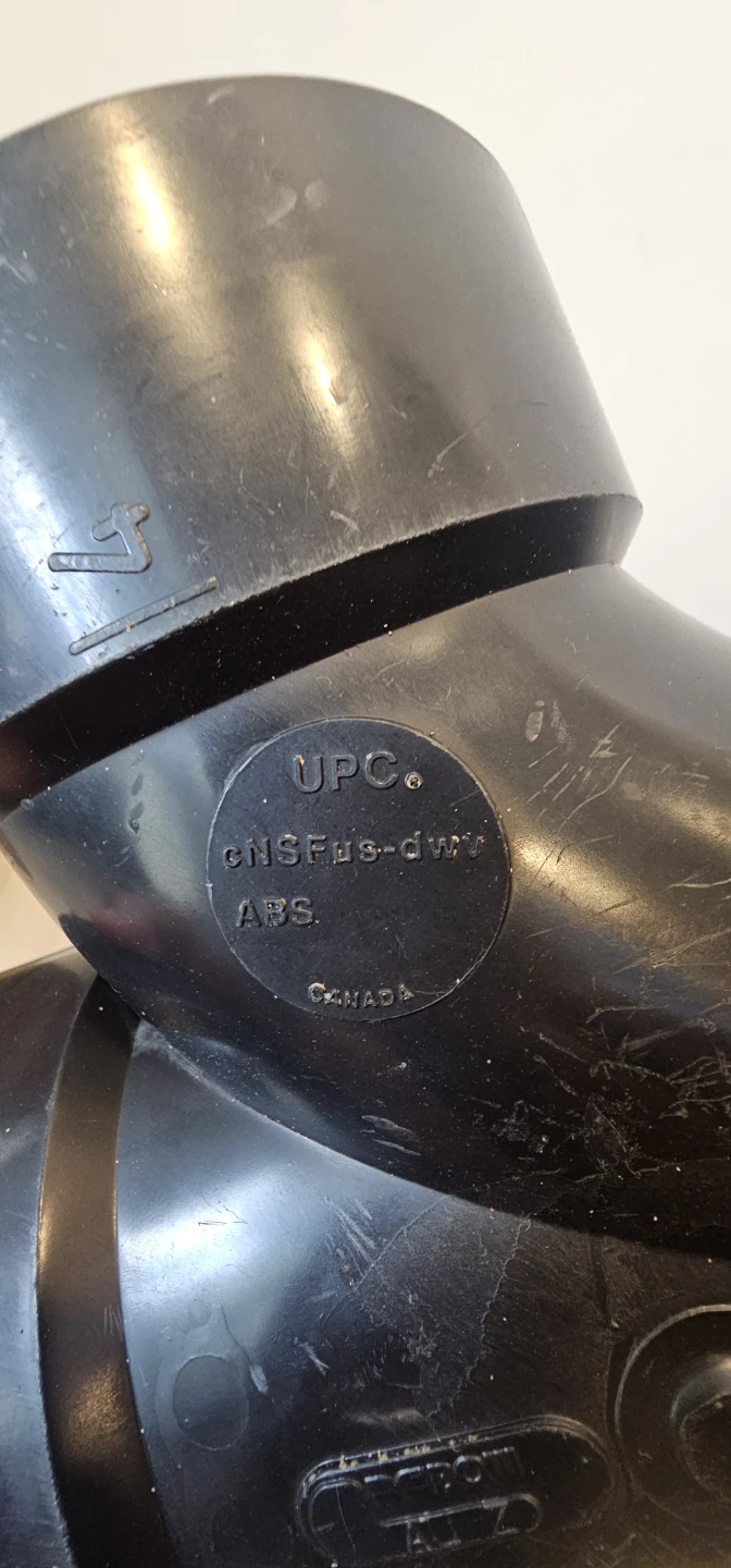 Two 4-inch ABS Tee Pipe Fittings - photo 3