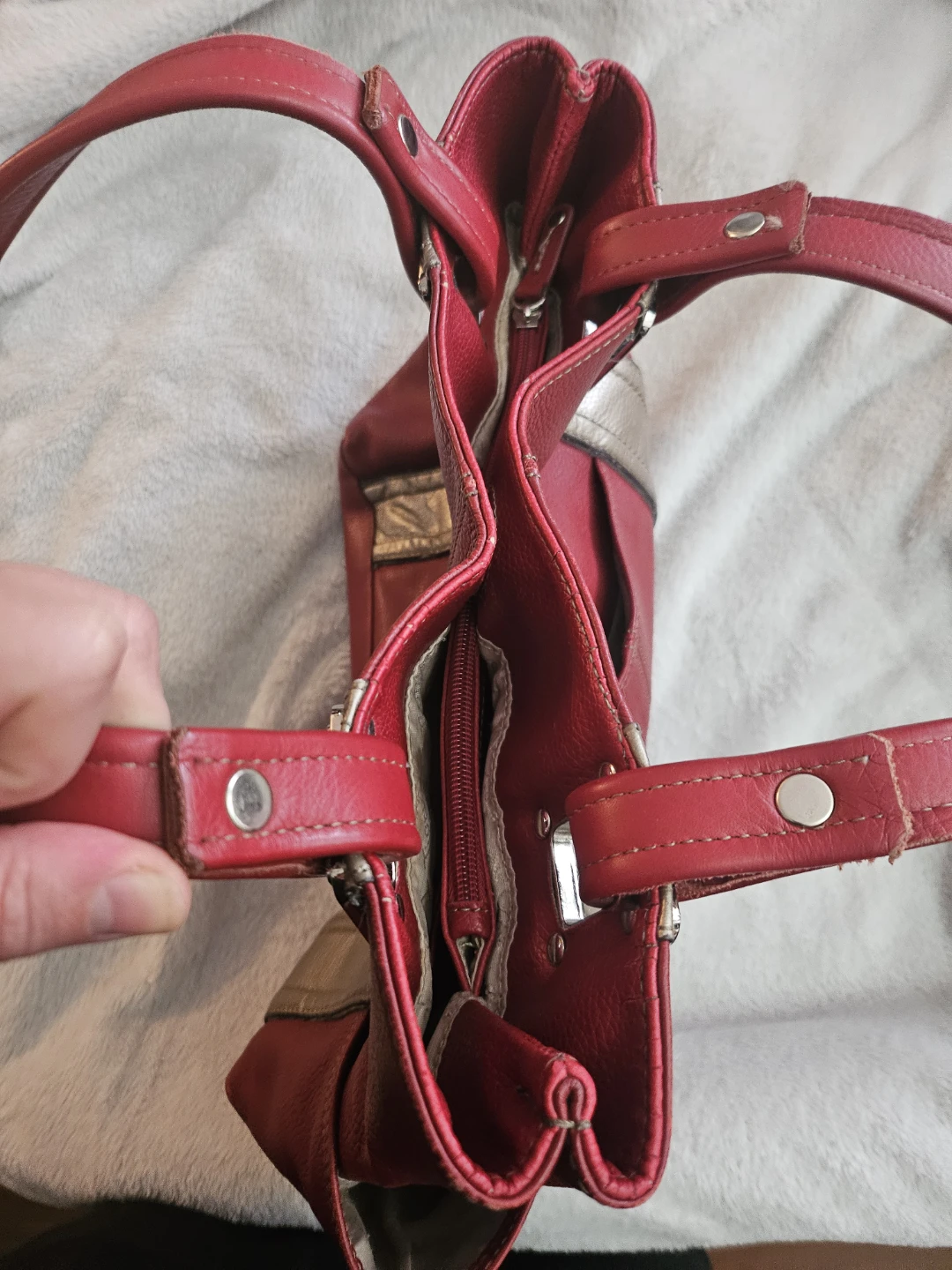Tignanello Red Leather Shoulder Bag - photo 4