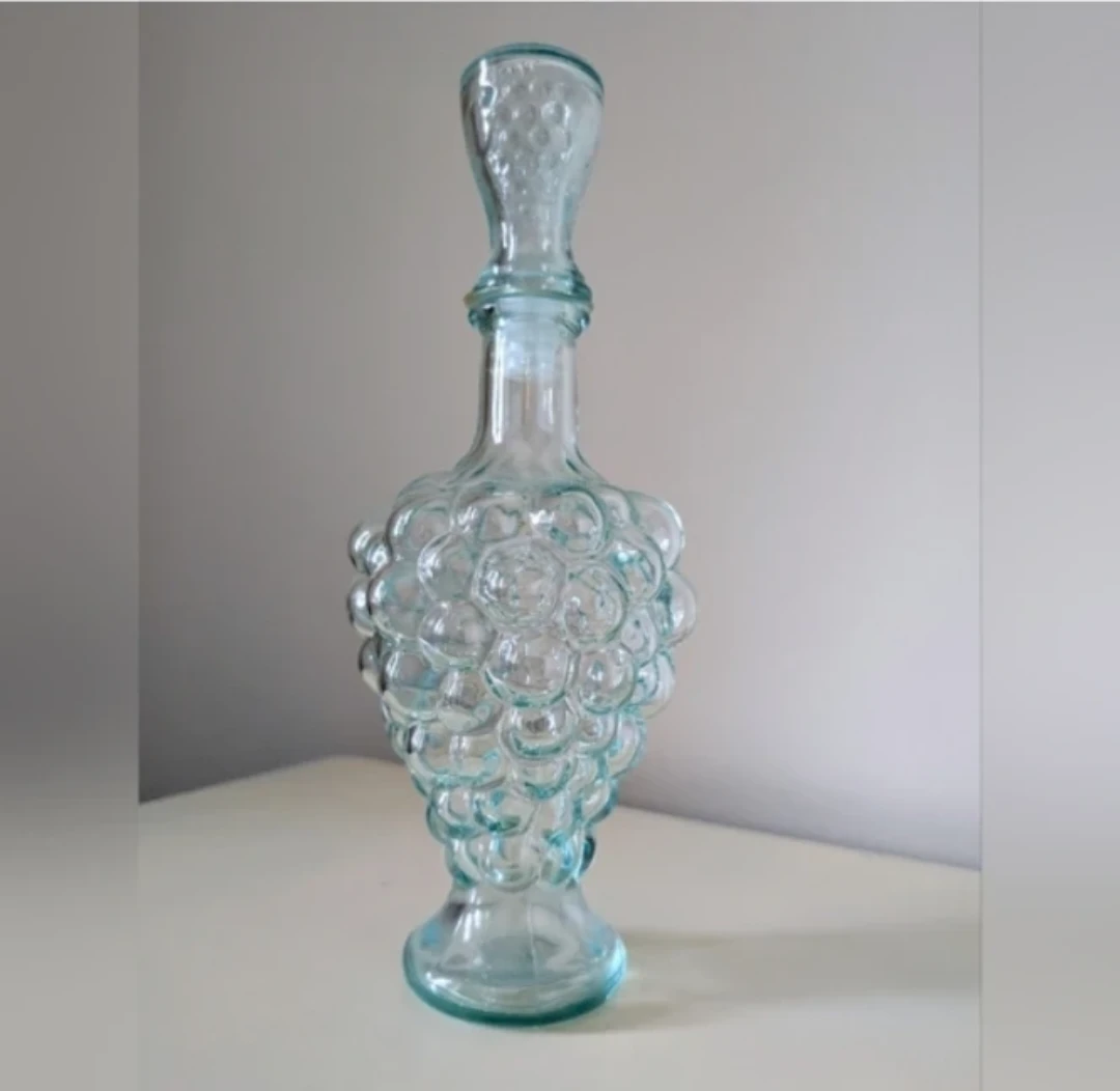Vintage Grape Motif Glass Bottle 🏈 - photo 4
