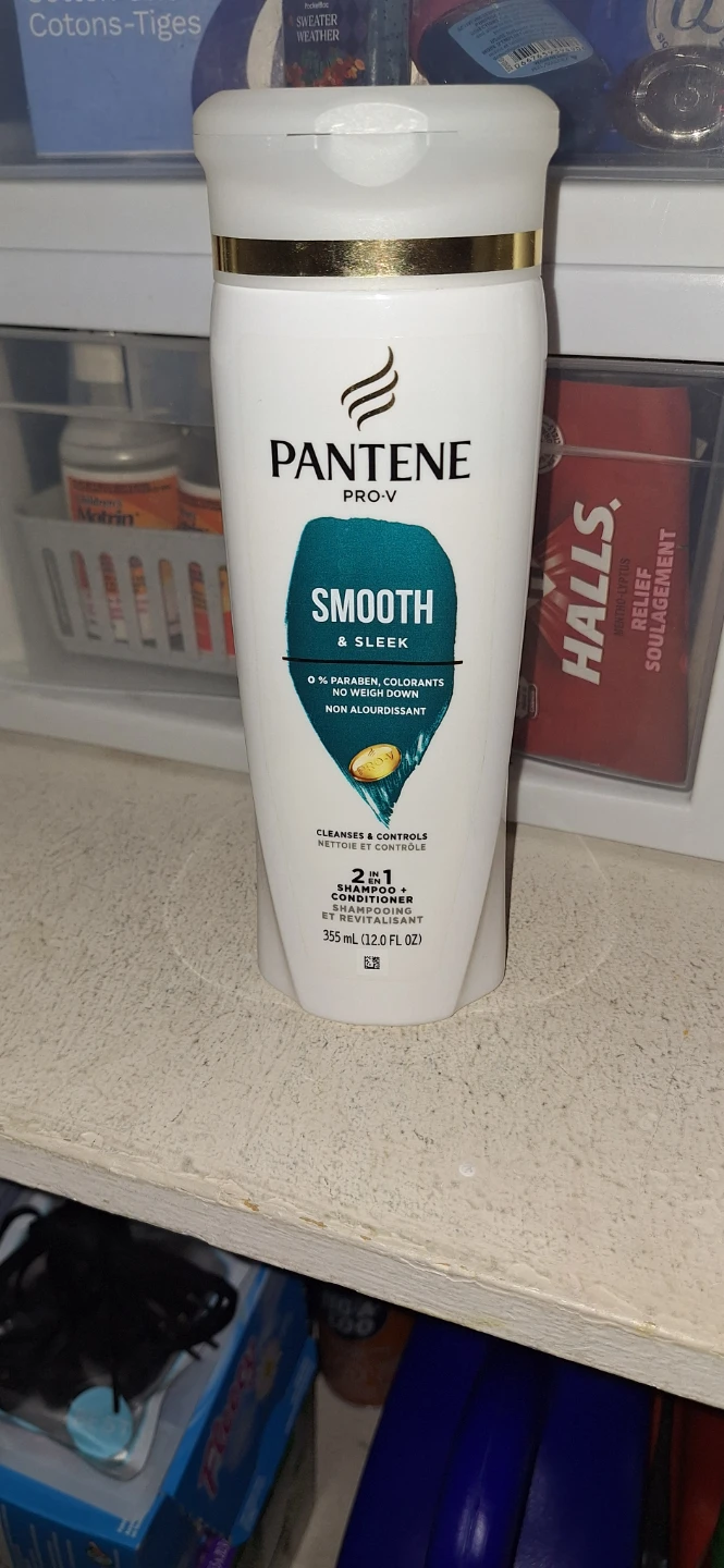 Pantene Pro-V Smooth & Sleek 2-in-1 Shampo🏈o & Conditioner