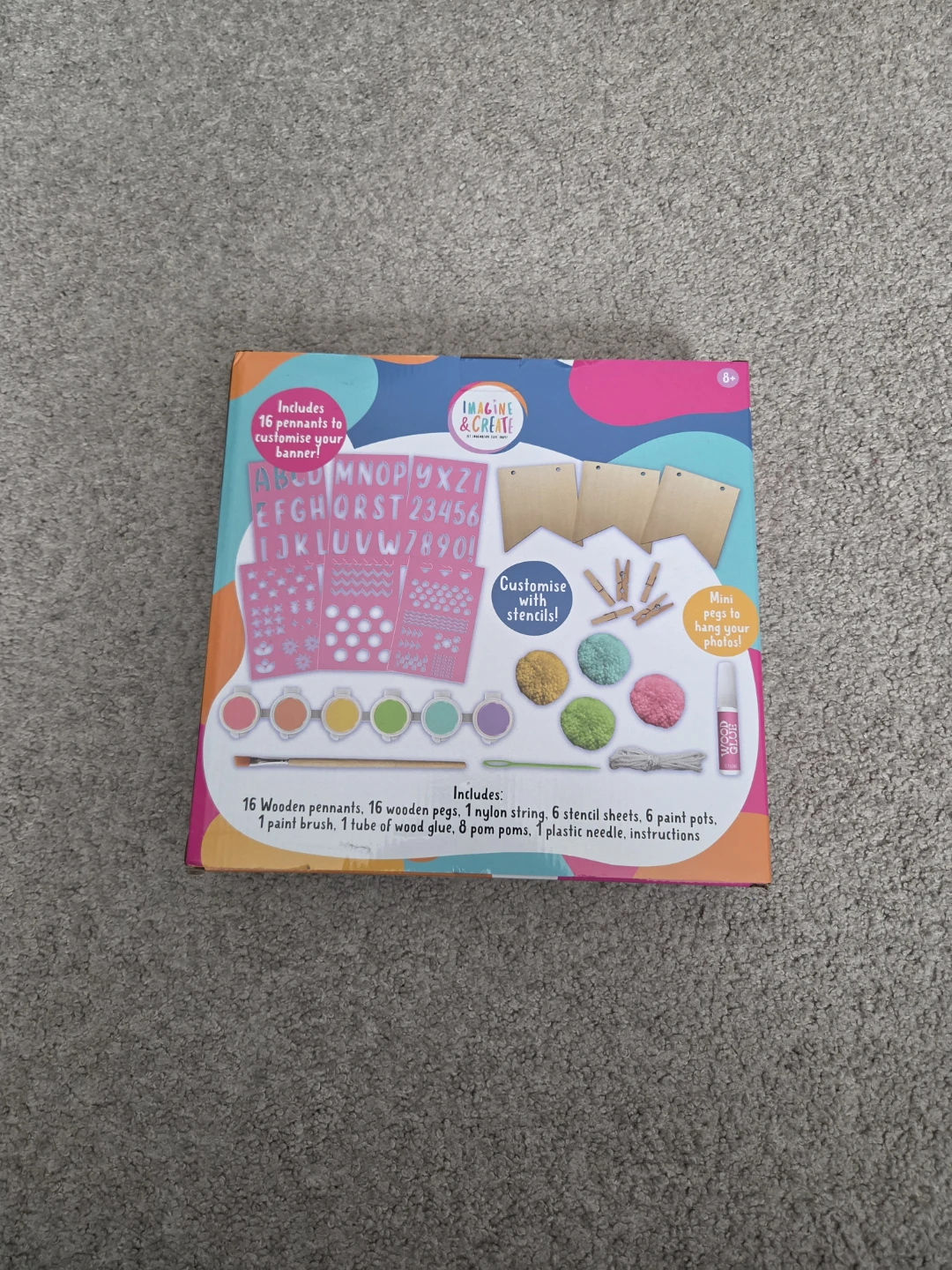 Imagine & Create Wooden Photo Holder & Banner Craft Kit - photo 2