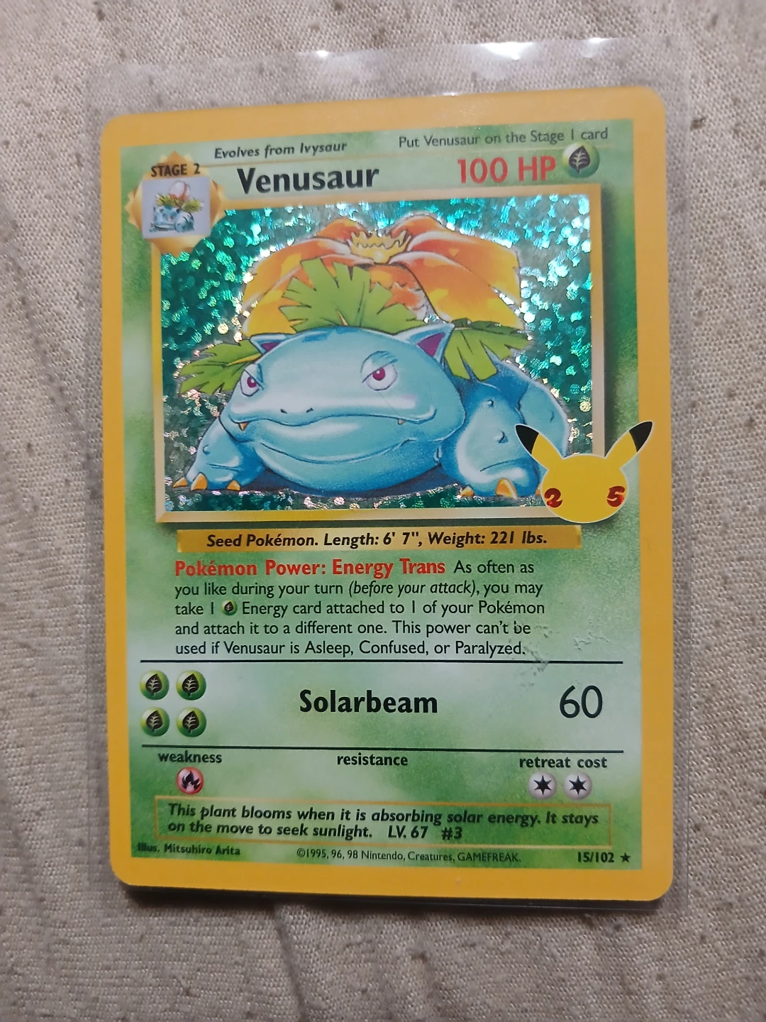Holo Venusaur Reprint 15/102 2021 Pokémon Card