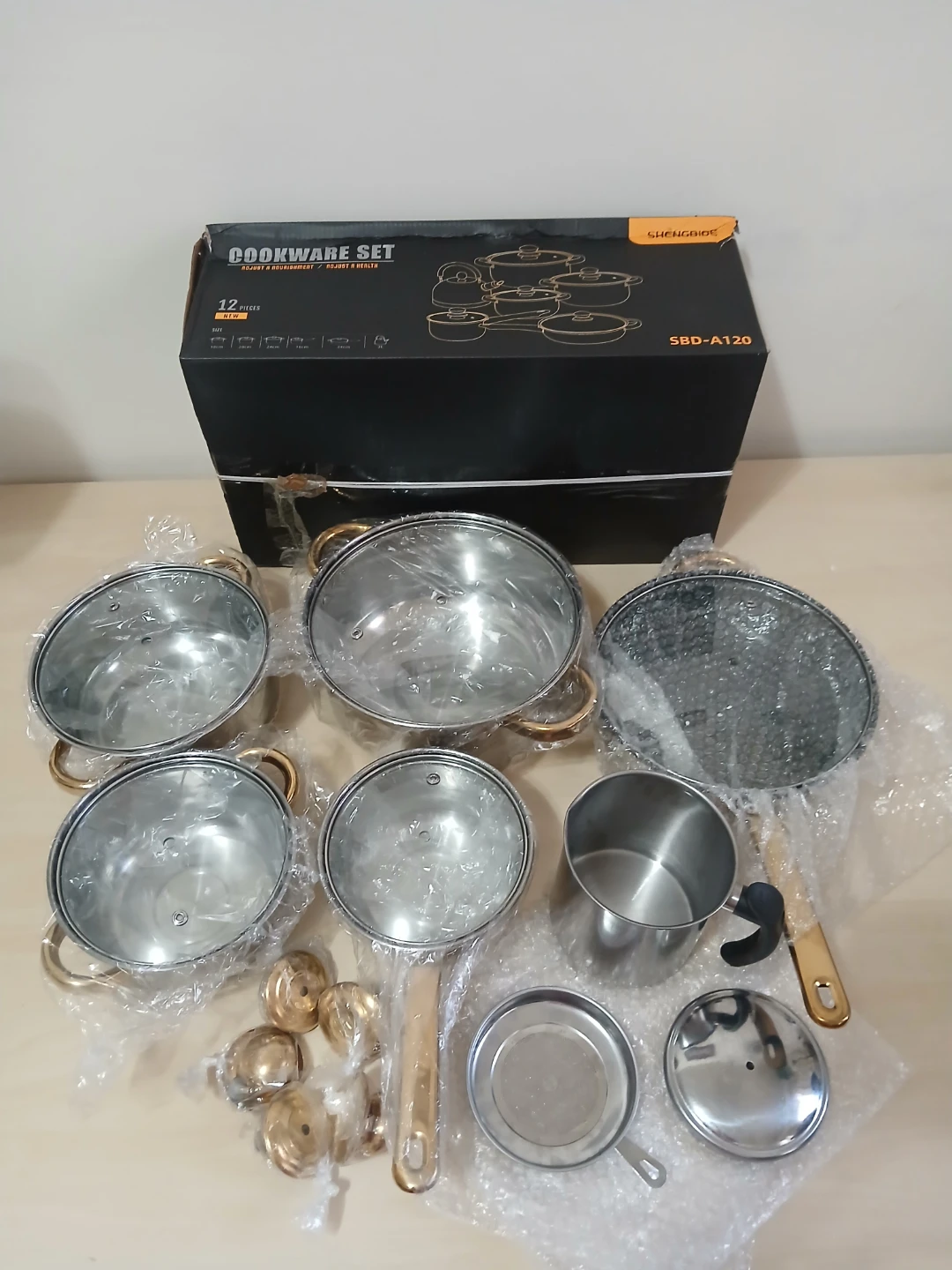 Shengbide 12-Piece Stainless Steel Cookware Set🏈
