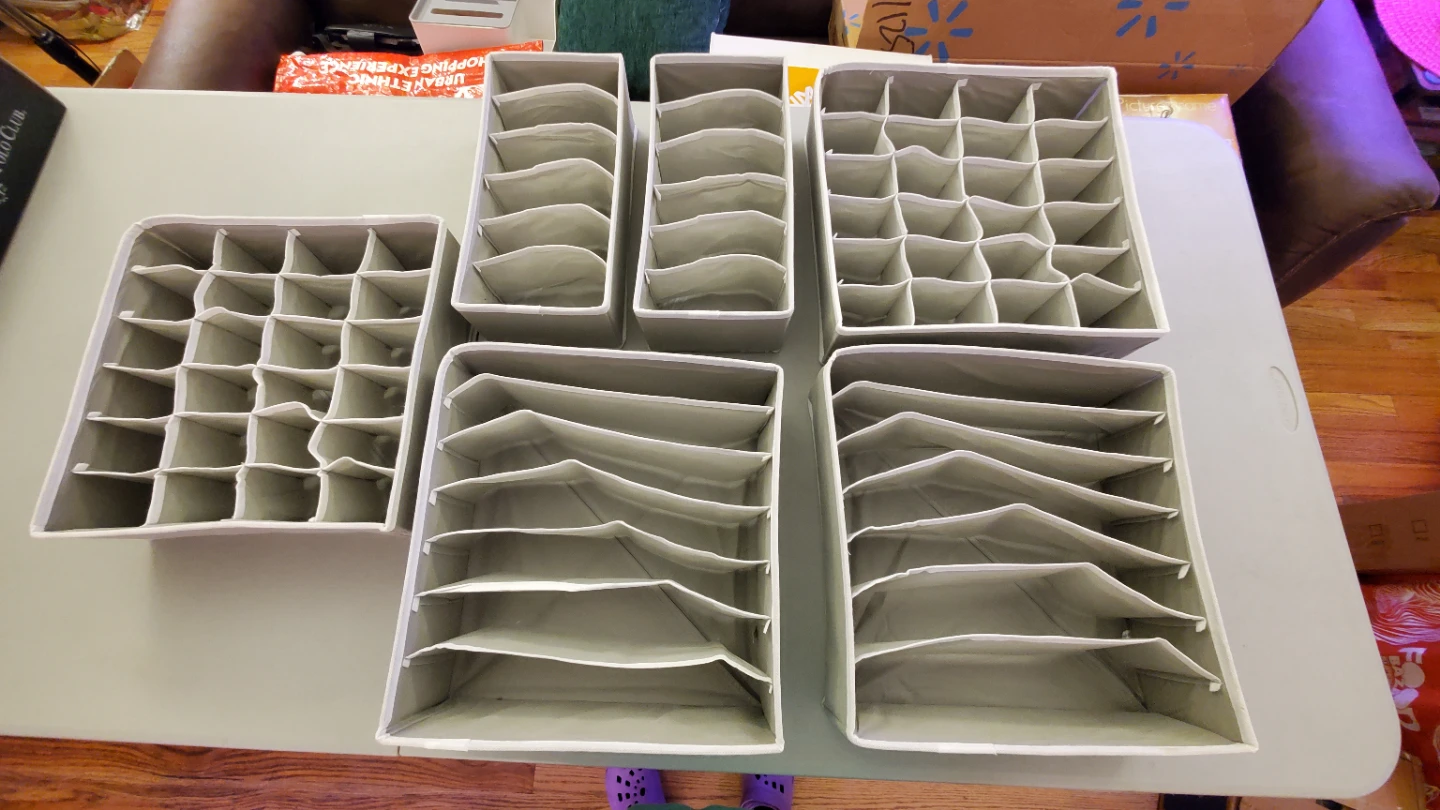 Set of 6 Fabric Drawer Organizers