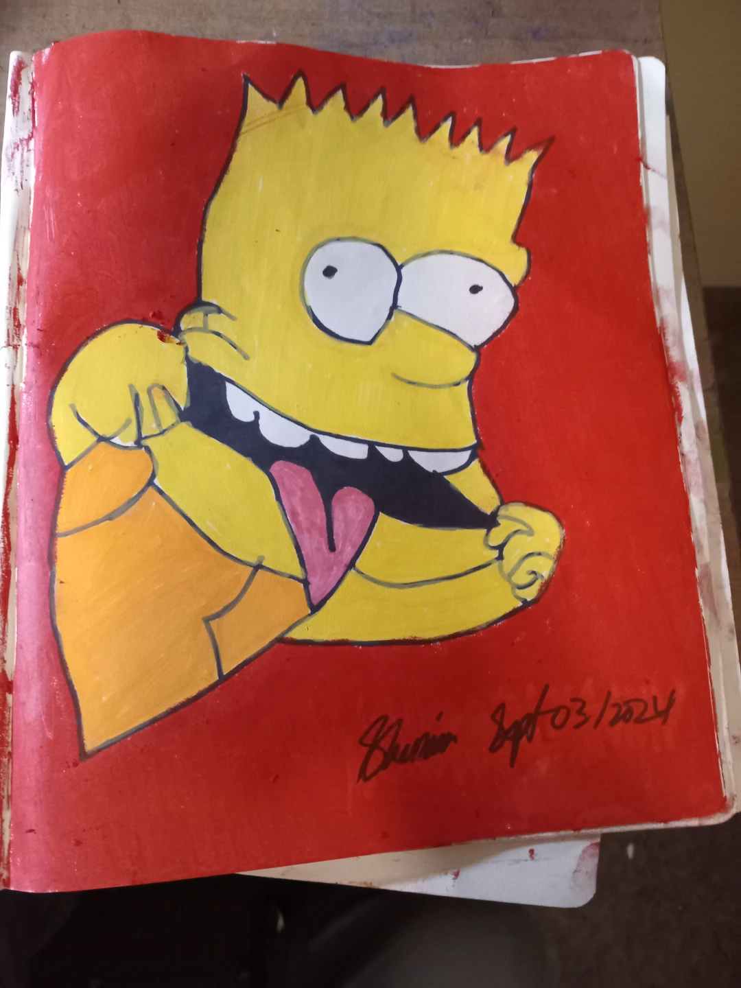 Bart Simpson Drawing by Custom Artist Sherwin - photo 5