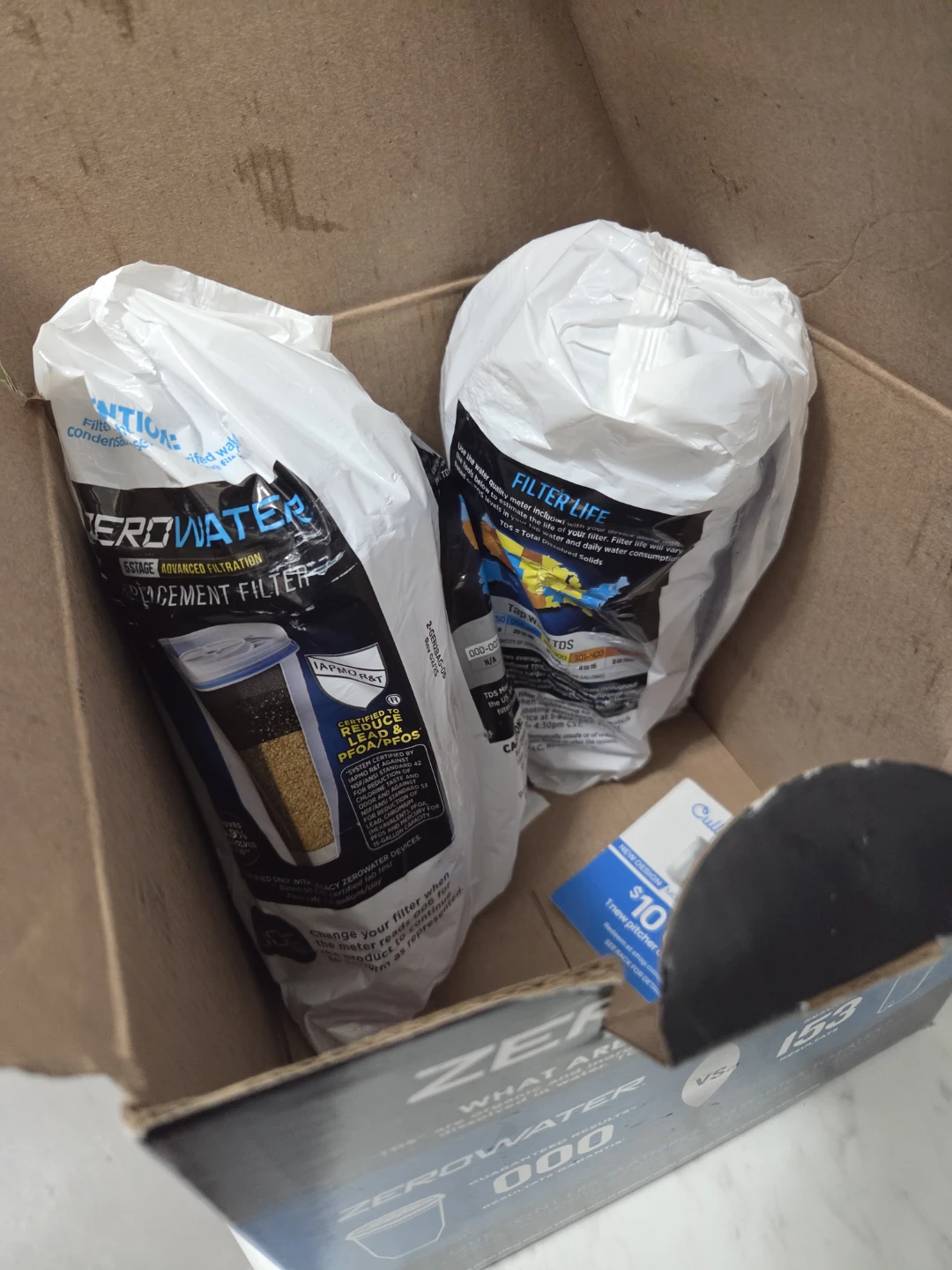 Zerowater replacement filters - brand new.